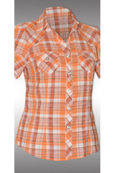 женские блузы Таир-Гранд 6292-2 оранж_клетка