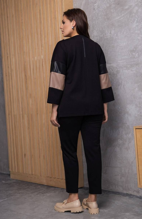 Женская блуза Daloria 6177 черный-бежевый