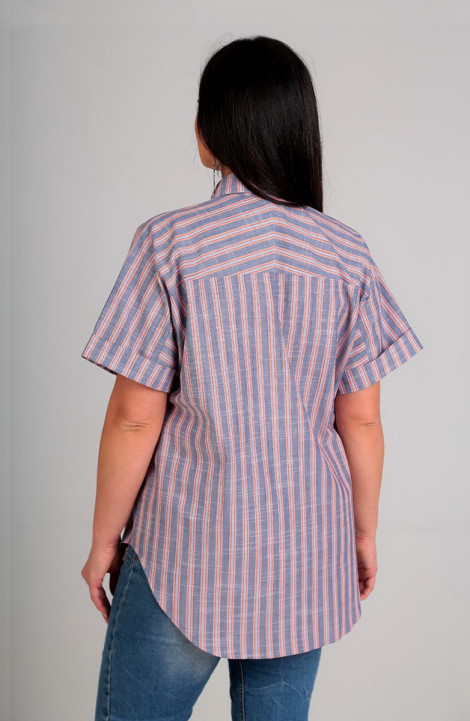женские блузы Таир-Гранд 62308 теракотовая-полоска