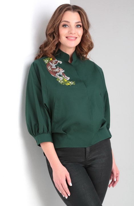 женские блузы Таир-Гранд 62412 темно-зеленый