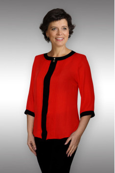 женские блузы Таир-Гранд 62208-1 красный+черный