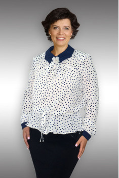 женские блузы Таир-Гранд 62199 молочный-горох