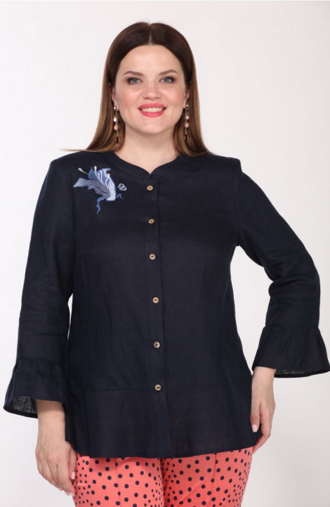 женские блузы Djerza 012 темно-синий