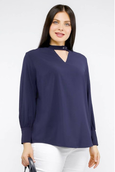 женские блузы La rouge 61281 темно-синий