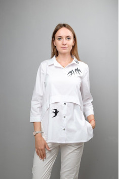 женские блузы Mita ЖМ1056 белый_ласточки