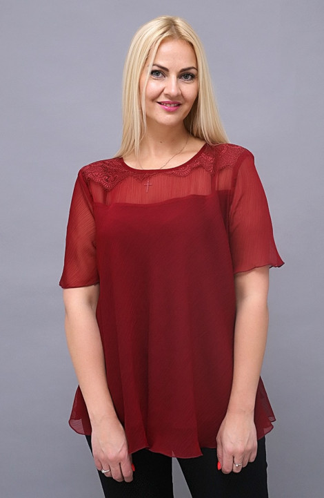 женские блузы Avila 0597 бордовый