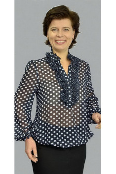 женские блузы Таир-Гранд 6296 крупн горох