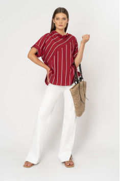 женские блузы Elema 2К-11735-1-170 красный/полоска