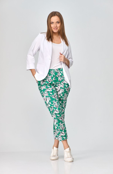 Женские брюки БелЭльСтиль 586-1_04_22 зеленый дизайн