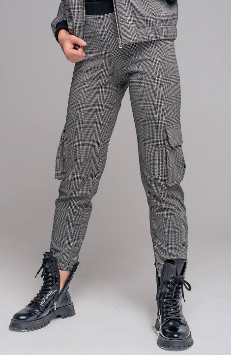Женские брюки Legend Style P-012 черно-белый