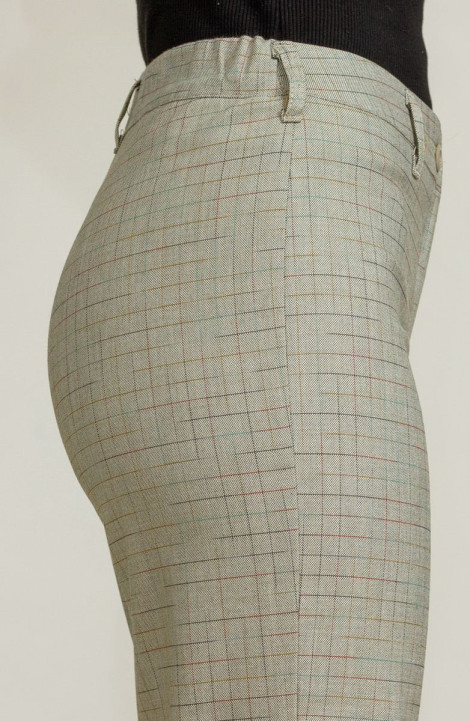 Женские брюки Mirolia 937 бежевая-клетка