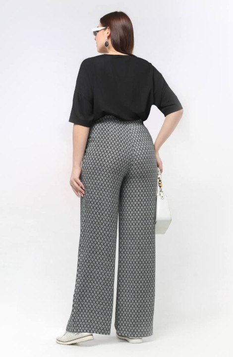 Женские брюки La rouge 8043 черно-белый-набивной