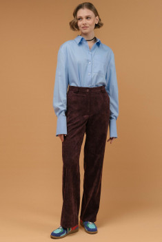 Женские брюки JRSy 2406 коричнево-вишневый