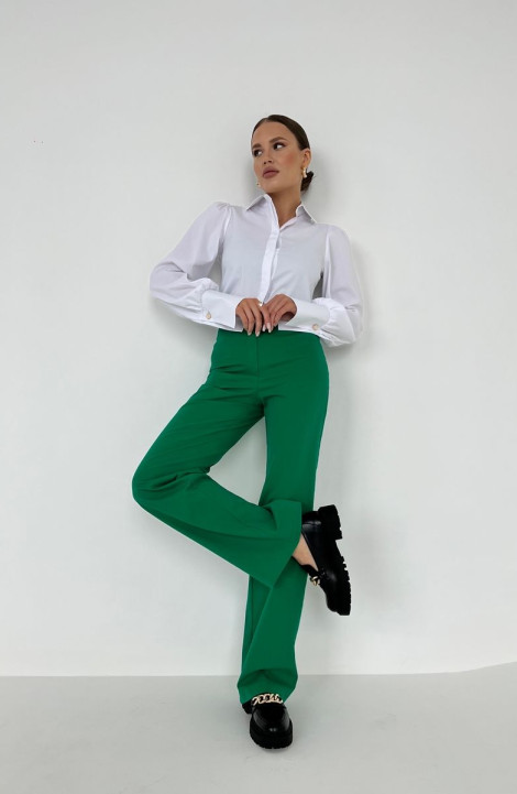 Женские брюки THE.WOMAN 008 зеленый хлопок