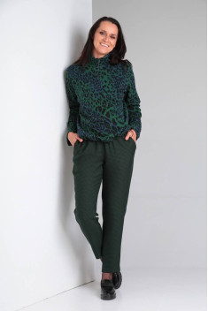 Женские брюки Ma Vie М-640-2 сине-зеленая_лапка
