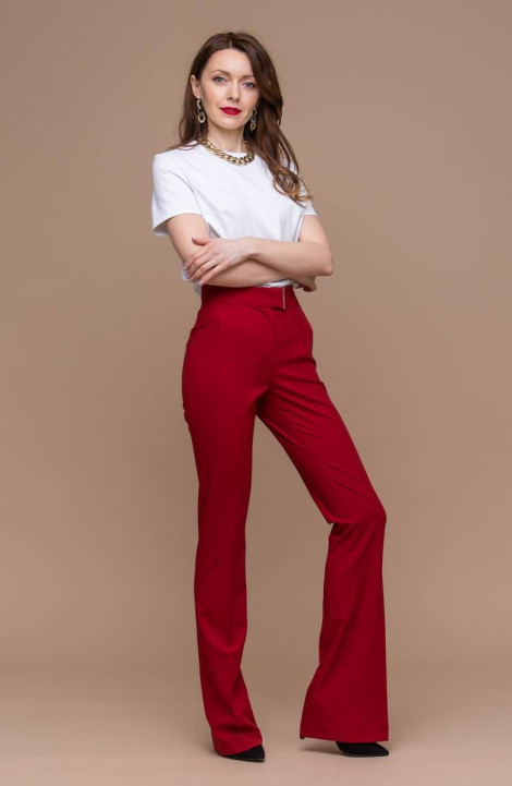 Женские брюки Domna 12094 темно-красный(164)