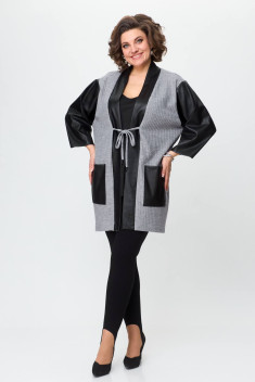 Кардиган Avenue Fashion 0325 серый+черный