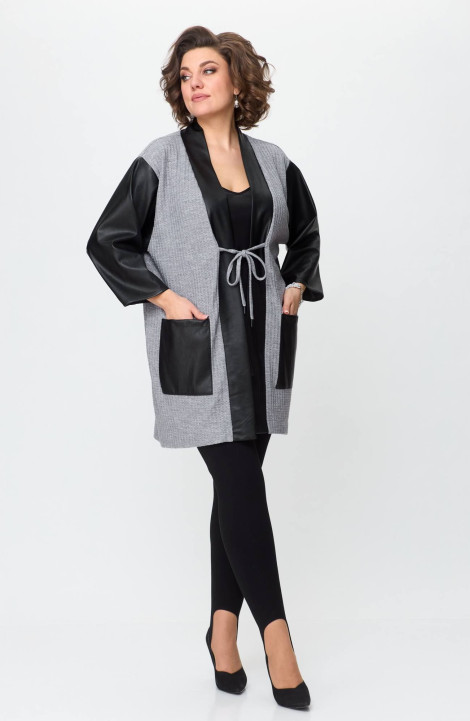 Кардиган Avenue Fashion 0325 серый+черный
