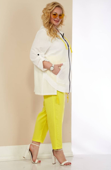 Женский комплект с верхней одеждой Shetti 4031 белый+лимон