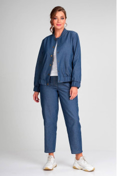 Женский комплект с курткой Liona Style 848 синий