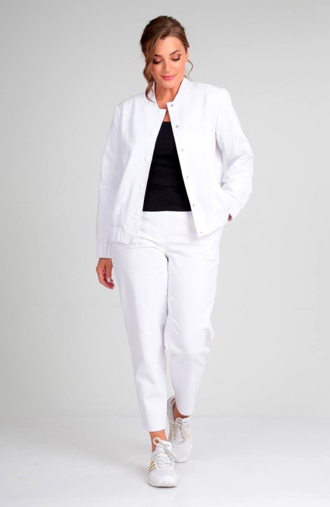 Женский комплект с курткой Liona Style 848 белый