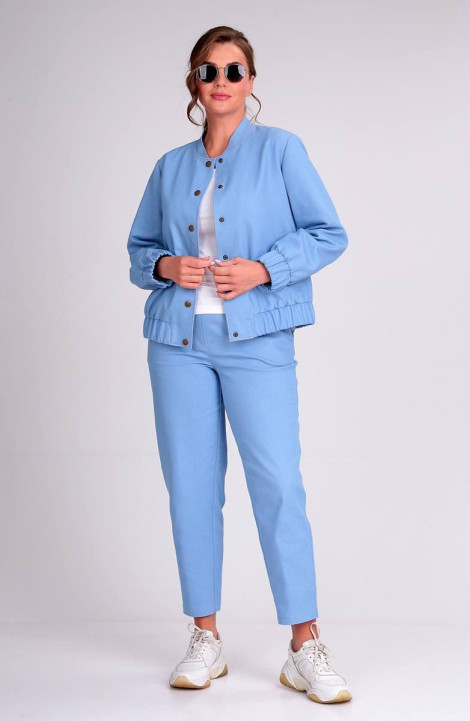 Женский комплект с курткой Liona Style 848 голубой