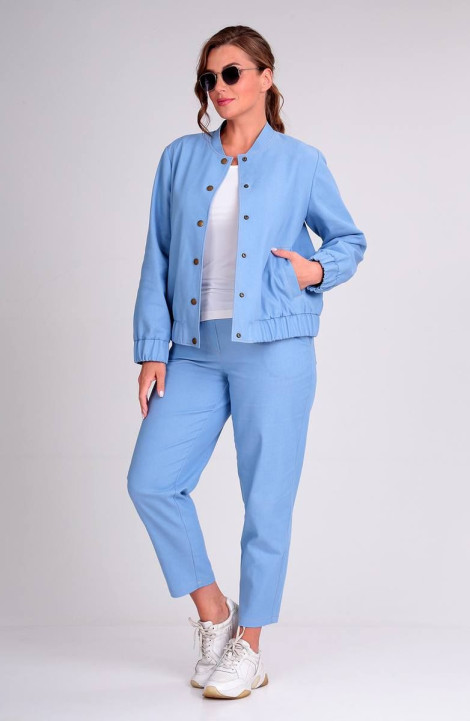 Женский комплект с курткой Liona Style 848 голубой