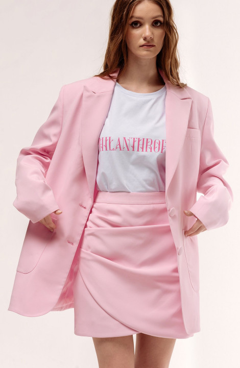 Юбочный костюм FLAIM 1063 розовый