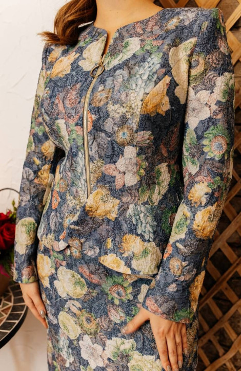 Юбочный костюм Мода Юрс 2801 цветы