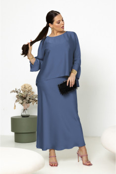 Комплект с платьем Lissana 4883 синий_лед