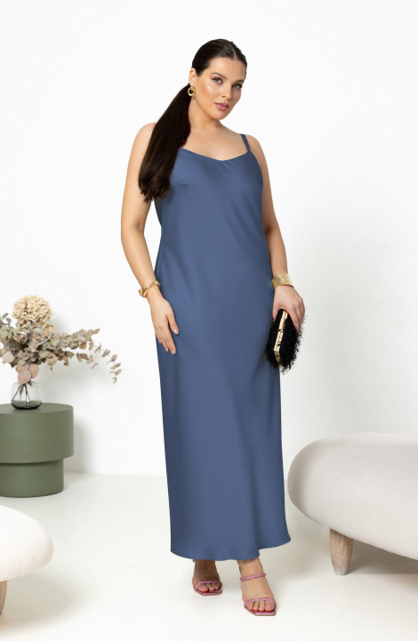 Комплект с платьем Lissana 4883 синий_лед