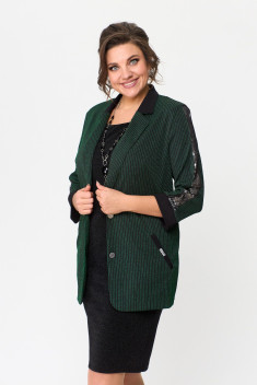 Комплект с платьем Solomeya Lux 964 черно-зеленый