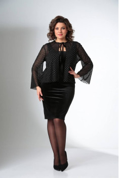 Комплект с платьем LadisLine 1439 черный