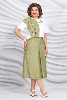 Комплект юбочный Mira Fashion 5423-4 хаки