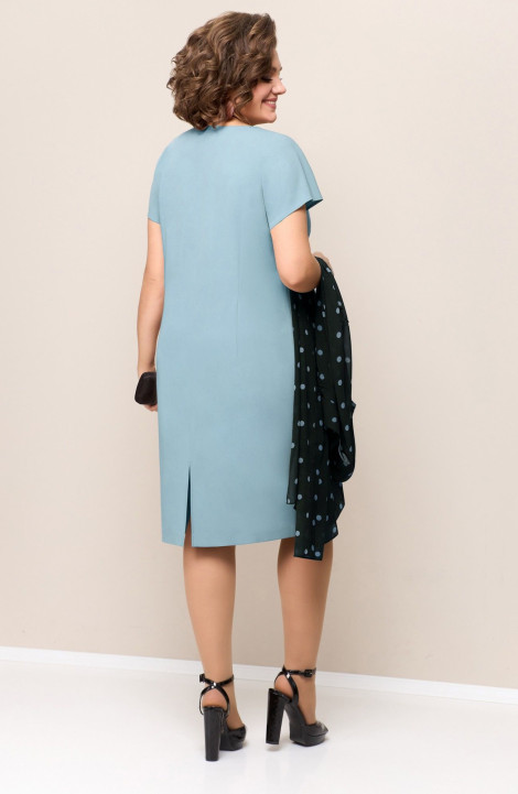 Комплект с платьем VOLNA 1326 черно-голубой