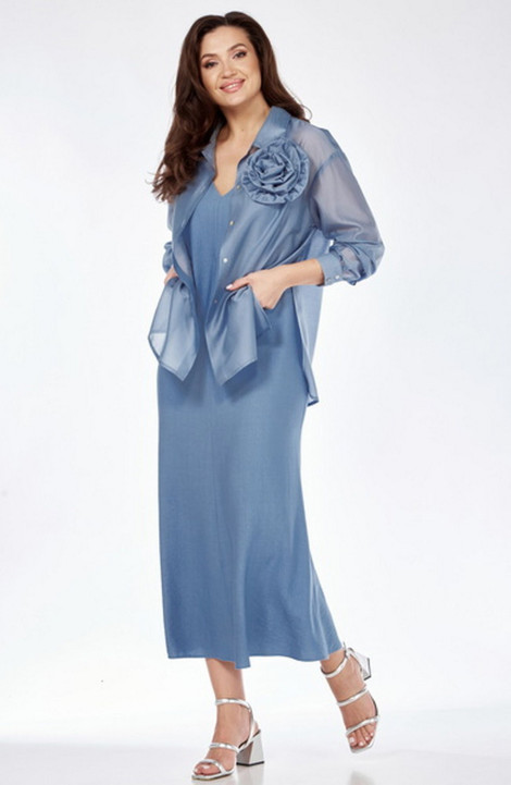 Комплект с платьем Магия моды 2431 голубой