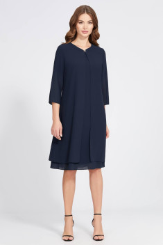 Комплект с платьем Bazalini 4843 синий