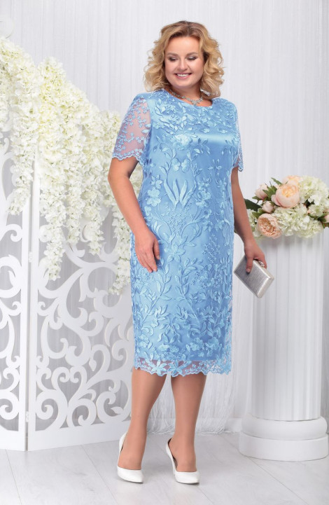Комплект с платьем Ninele 7247 голубой