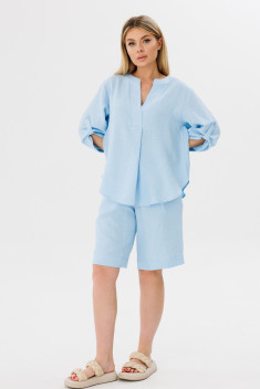 Комплект с блузкой Amberа Style 2076 голубой