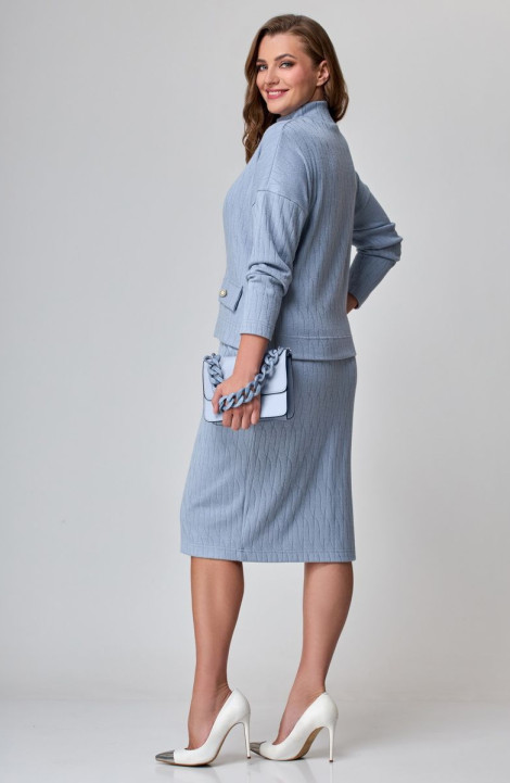 Комплект юбочный Мишель стиль 1079 серо-голубой