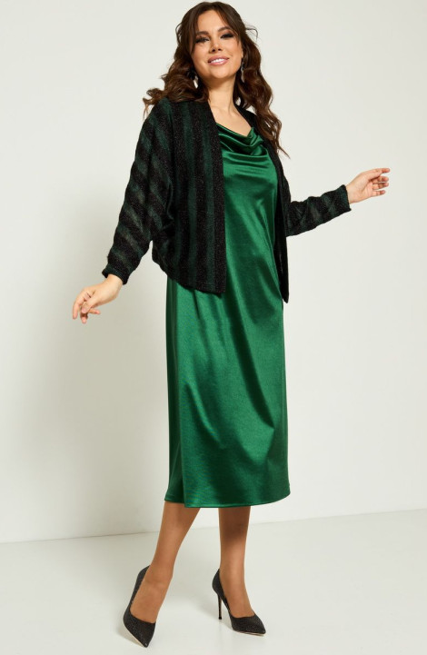 Комплект с платьем Магия моды 2196 зеленый