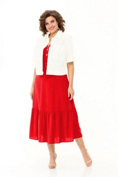 Комплект с платьем Милора-стиль 1238 красный