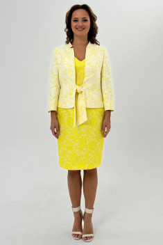 Комплект с платьем Condra 10110 лимонный