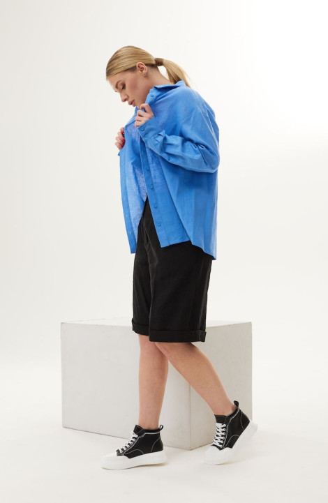 Женский комплект с шортами DAVA 165 синий-черный