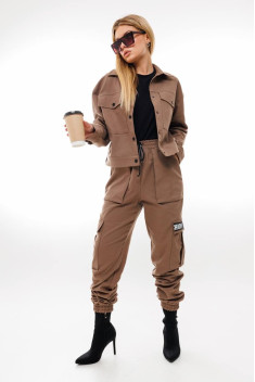 Брючный костюм Amberа Style 2045 кофе