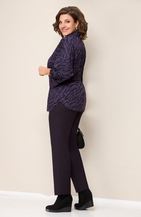 Брючный костюм VOLNA 1295 фиолет,баклажан