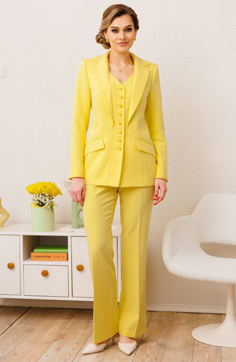 Брючный костюм Мода Юрс 2852 желтый