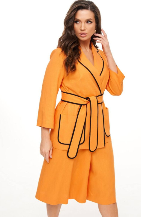 Женский комплект с шортами Beautiful&Free 6023 ярко-оранжевый