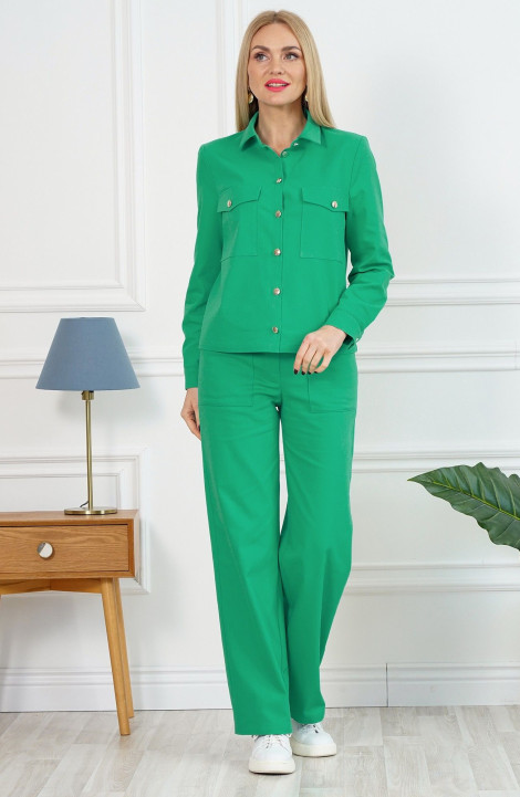 Брючный костюм Alani Collection 2095 зеленый