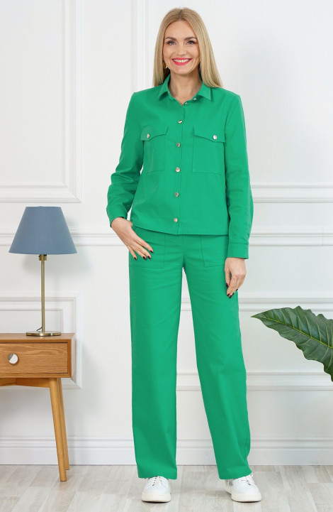 Брючный костюм Alani Collection 2095 зеленый
